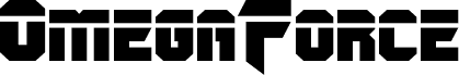 Preview of the OmegaForce Laser Regular font