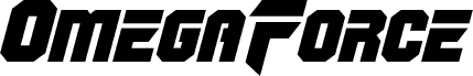 Preview of the OmegaForce Semi-Italic font