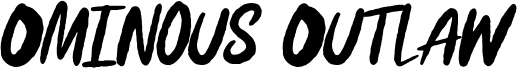 Preview of the Ominous Outlaw font