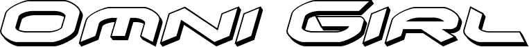 Anteprima del carattere Omni Girl 3D Italic