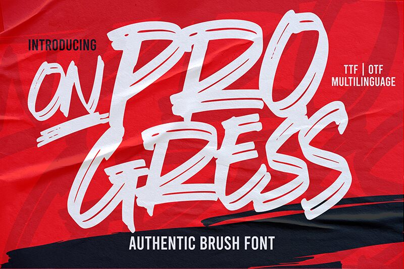 on Progress Carattere