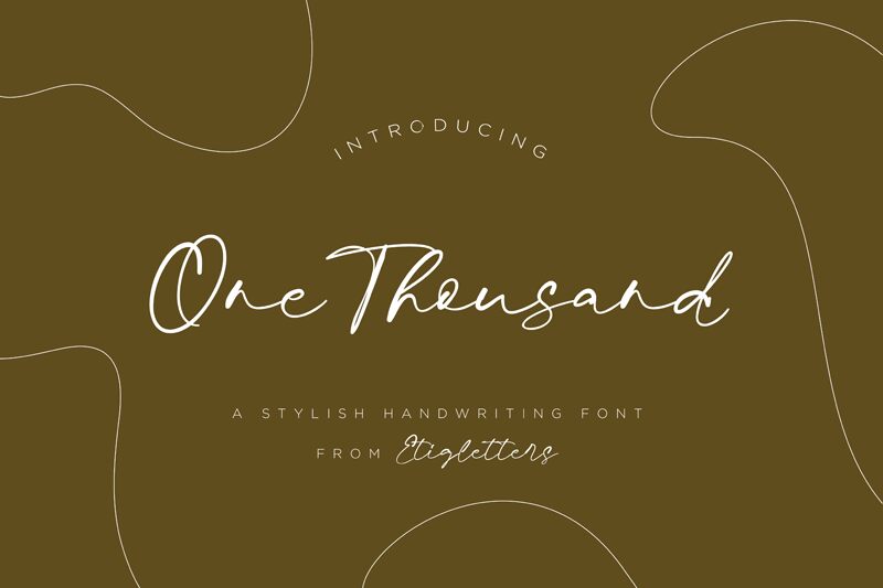 One Thousand Schriftart