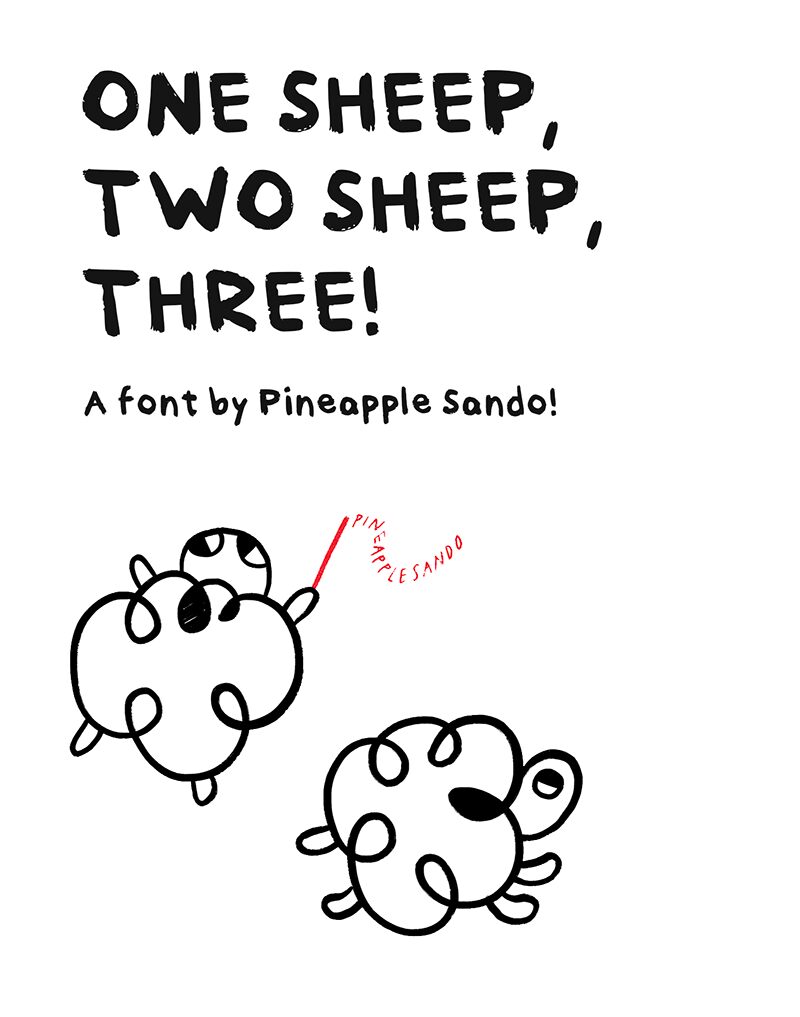 Onesheeptwosheepthree Font