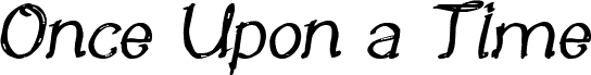 Once Upon a Time Bold Italic