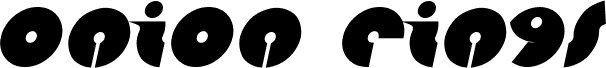 Preview of the onion rings Bold Italic font