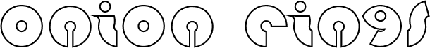 Preview of the onion rings-Hollow font