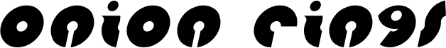 Preview of the onion rings Italic font