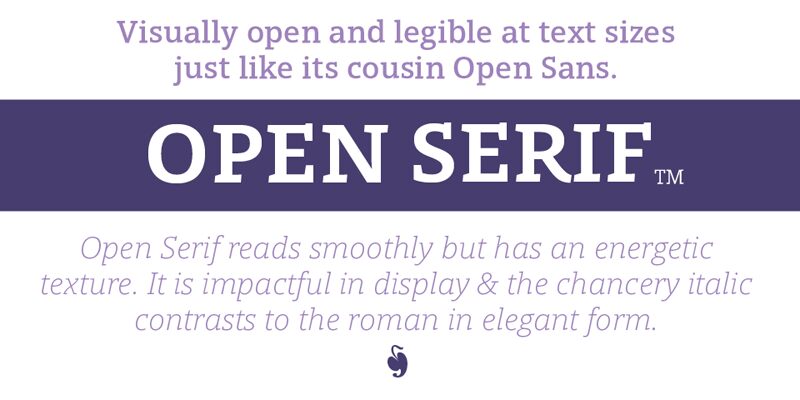 Open Serif Carattere