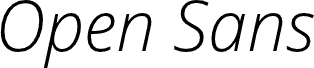 Open Sans Light Italic