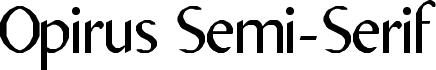 Preview of the Opirus Semi-Serif Regular font