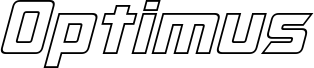 Podgląd czcionki Optimus Hollow Italic