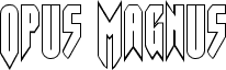 Ukážka písma Opus Magnus Outline Condensed