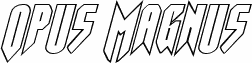 Ukážka písma Opus Magnus Outline Italic