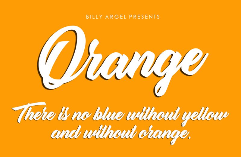 Orange Schriftart