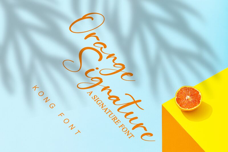 Orange Signature Schriftart