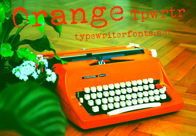 Orange Typewriter Czcionka