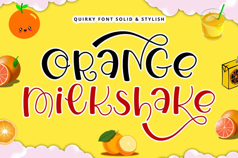 Orange Milkshake Schriftart