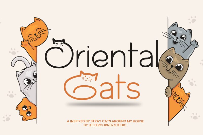Oriental Cats Czcionka
