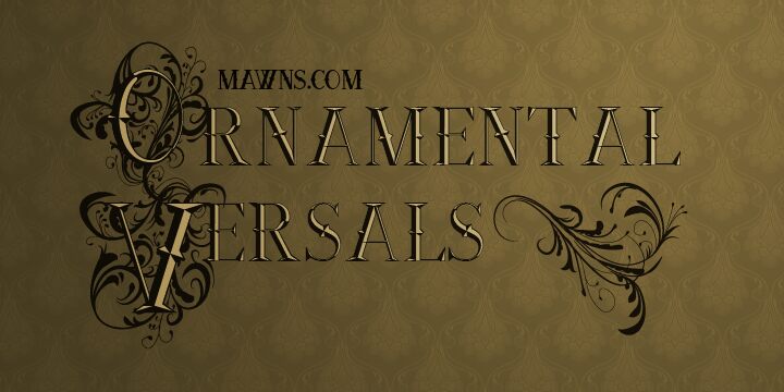 Ornamental Versals Black Schriftart