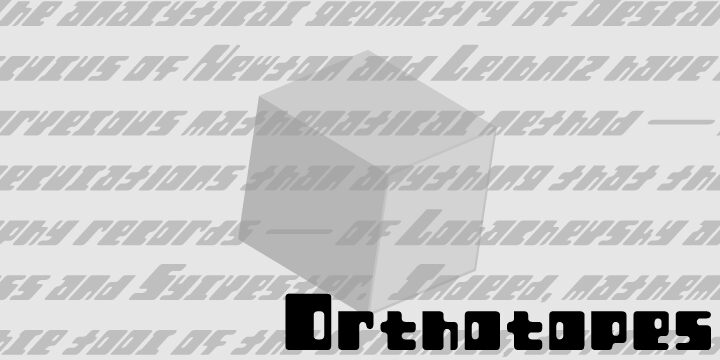 Orthotopes Font
