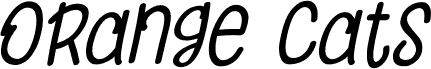 Orange Cats PERSONAL USE ONLY Thin Italic