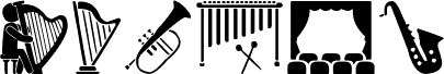 Preview of the Orchestra Icons font
