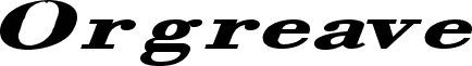 Orgreave Extended Bold Italic