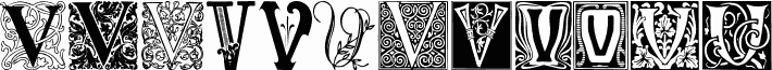 Ornamental Initials V