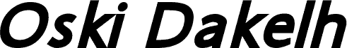OskiDakelh Bold Italic