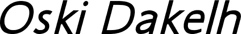 OskiDakelh Italic