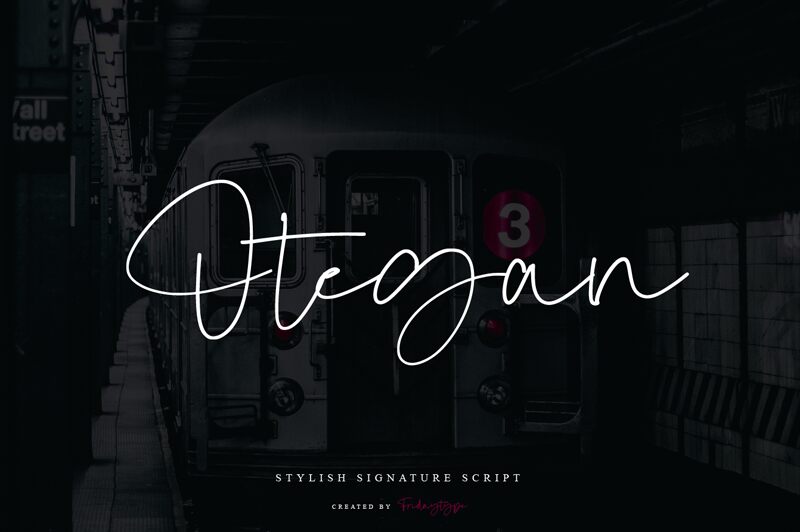 Otegan Signature Script Schriftart