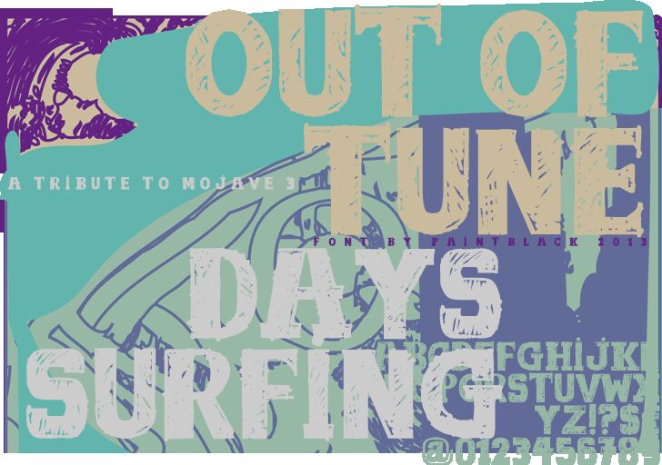 out of tune Schriftart