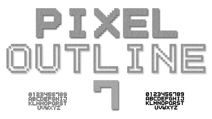 Outline Pixel7 Czcionka