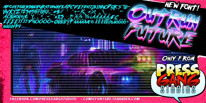 Outrun future Czcionka