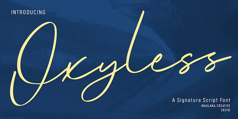 Oxyless Druh písma