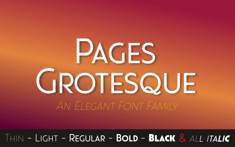 Pages Grotesque Schriftart