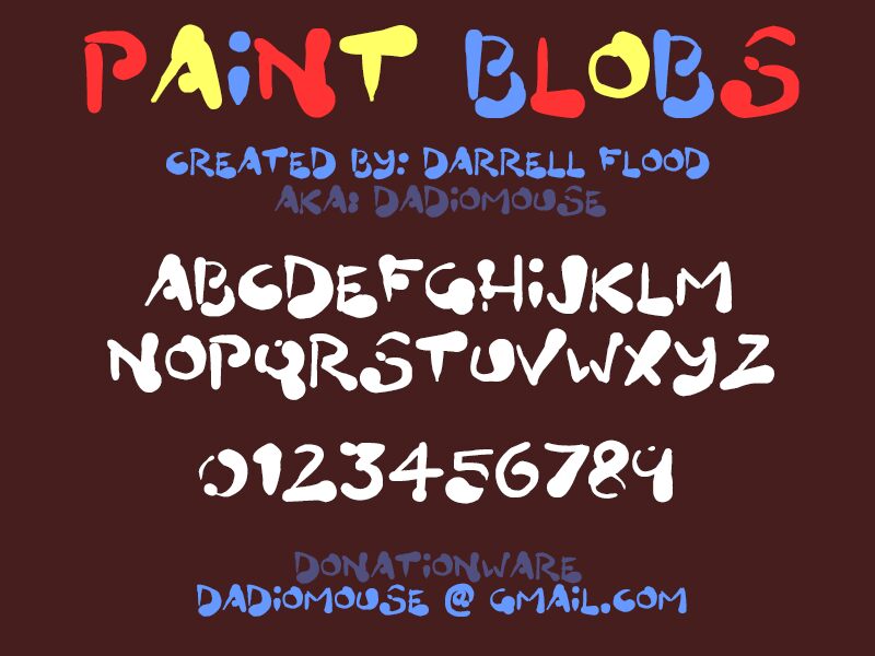Paint Blobs Шрифт