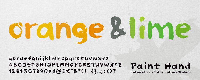 Paint Hand Schriftart