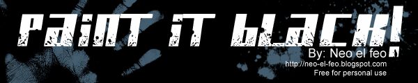 Paint it black Czcionka