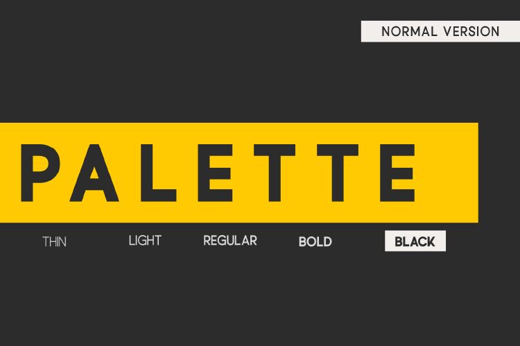 Palette Schriftart