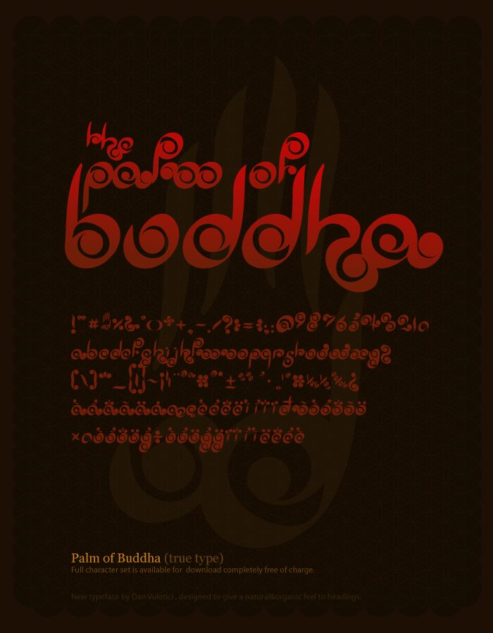 Palm of Buddha Schriftart