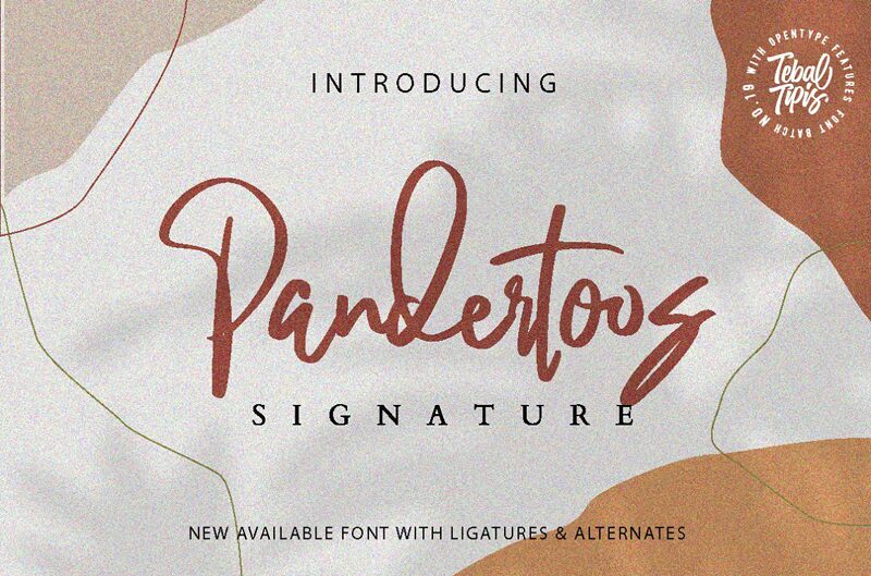 Pandertoos Signature Schriftart
