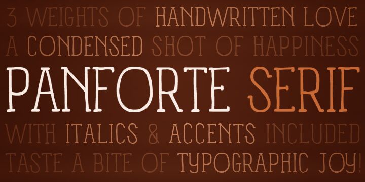 Panforte Serif Schriftart