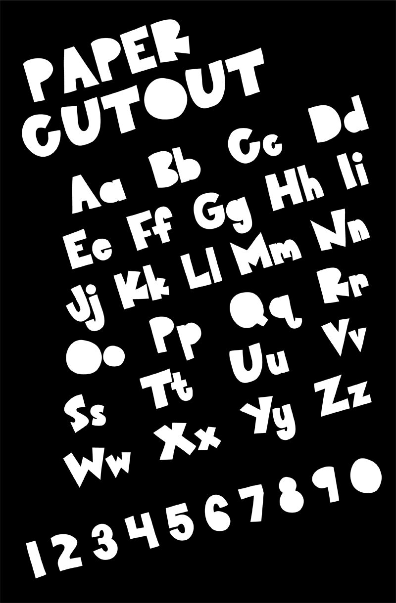 Paper Cutout Schriftart