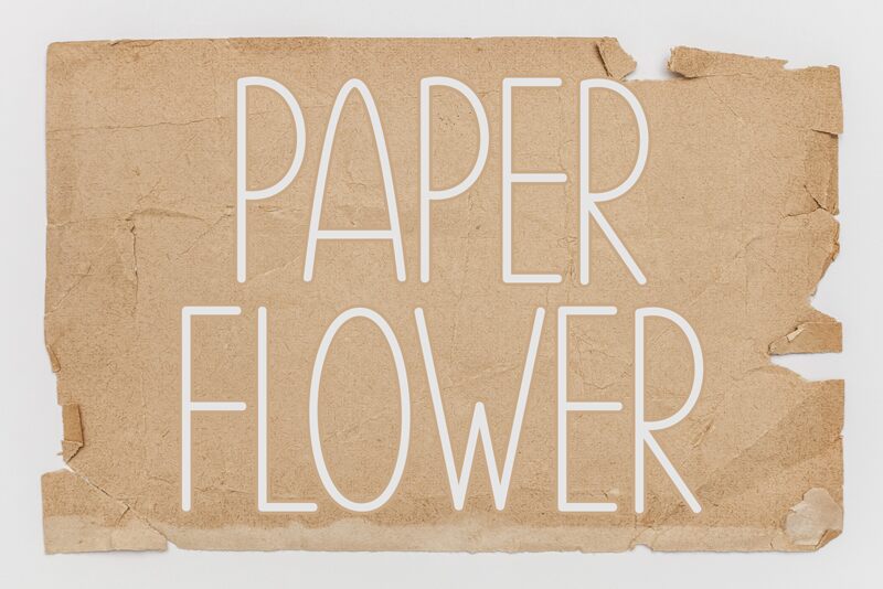 Paper Flower Schriftart