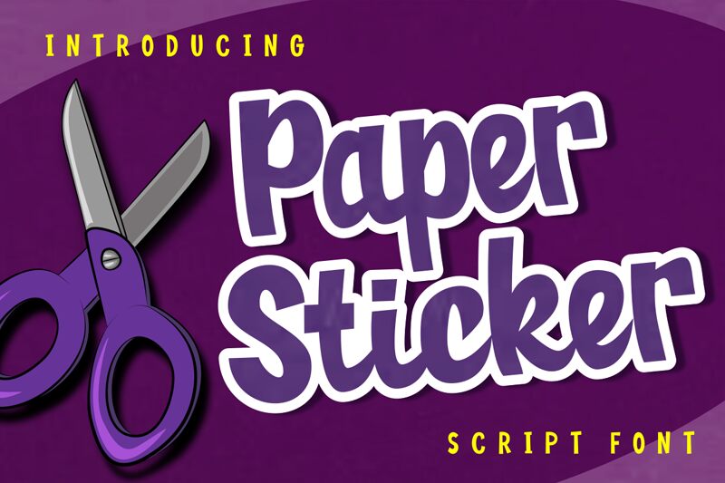 Paper Sticker Schriftart