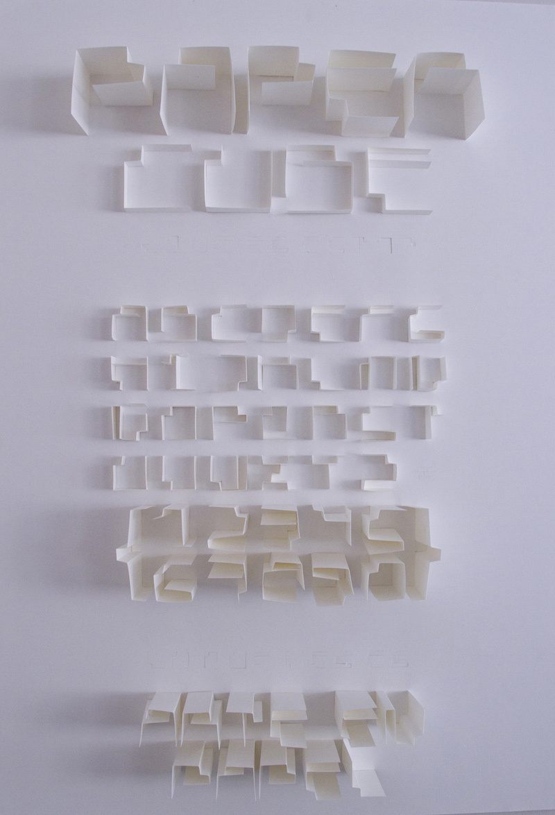 Paper Cube Schriftart