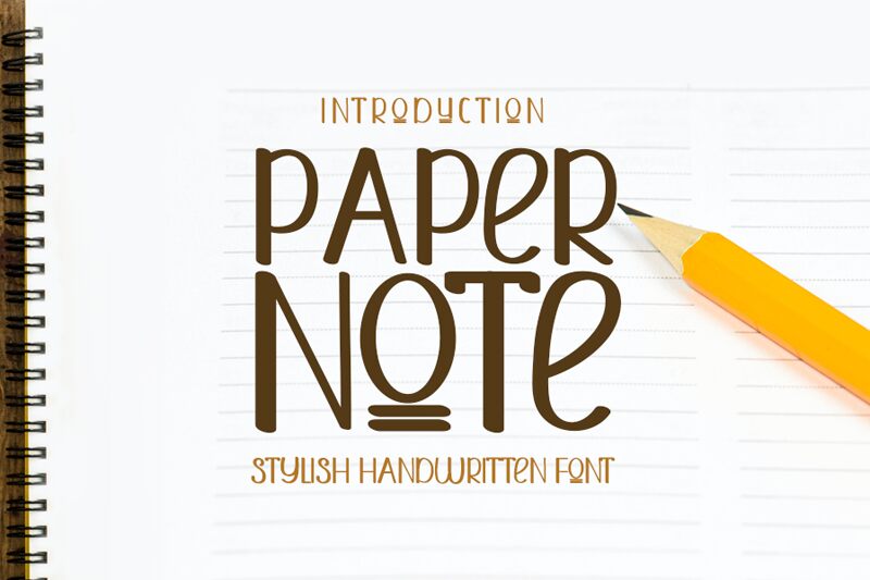 PAPER NOTE Font