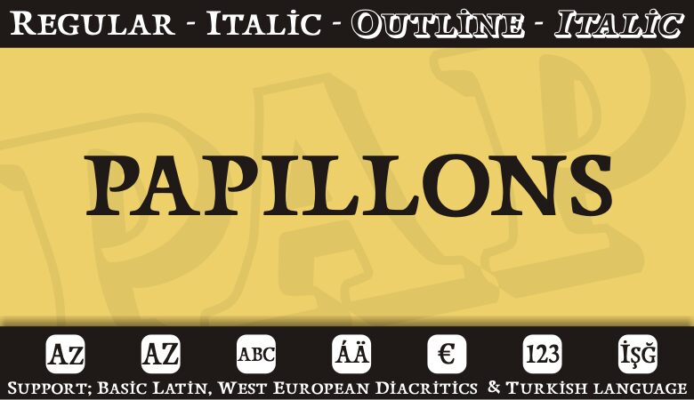 Papillons Schriftart