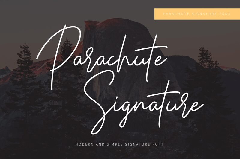 Parachute Signature Schriftart